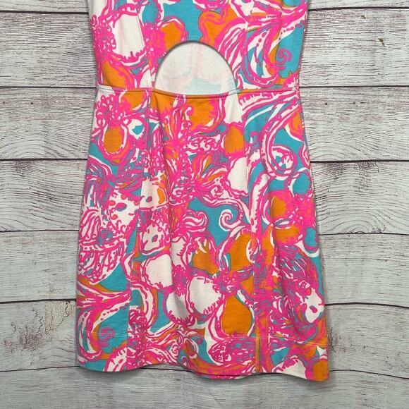 Lilly Pulitzer Feeling Tanked Groovy Floral Shift Terry Cloth Dress Size XS - Picture 9 of 12